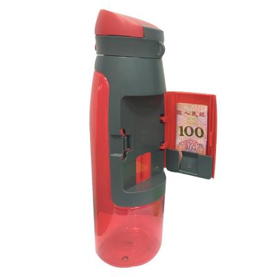 China With Creative Large Capacity Mikenda 750ml Handle Outdoor Sports Space Portable Wholesale Water Cup Plastic Bottle With Card for sale