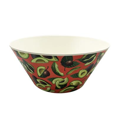 China Disposable Bowl Set Plate Full Printing Degradable Hot Sale New Custom Design Bamboo Fiber for sale