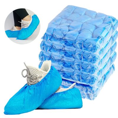 China Factory Wholesale Safety Protective PE/CPE Waterproof Plastic Shoe Covers Nonwoven Disposable Shoe Cover for sale