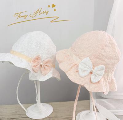 China Tracy and Herry Casual Spring and Summer Soft Hat for Babies Princess Bow Sun Hat Breathable Soft Accessories Headbands for Baby for sale