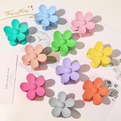 China High Quality Plastic Fashion Flower Tracy and Herry the Big Hair Claws Wholesale Matt Hair Clamp Fashion Women's Hair Clips for sale