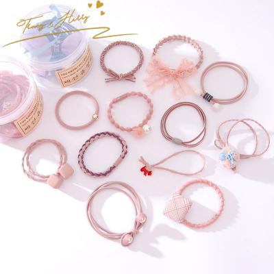 China Daily life Tracy and Herry wholesale simple colorful little girls hair tie high elastic cute rope with rubber band set lovely headdress for sale