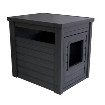 China Sustainable High Quality Wooden Bin Fence , Black MDF Bin Fence Pet House for sale