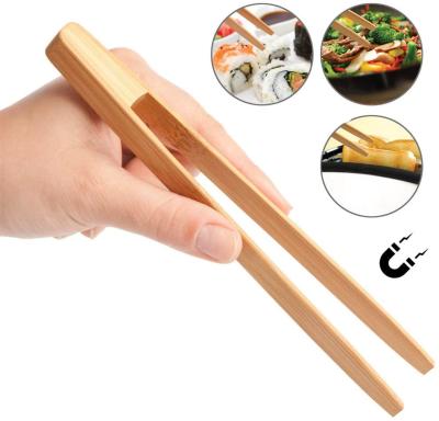 China Sustainable Bamboo Tongs And Bamboo Clip For Toast And Sushi Food Tongs For Home Kitchen Restaurant for sale