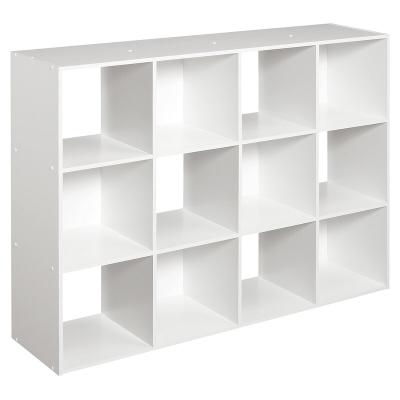 China Convertible 4X3 cube bookcase with 12 open compartments for storing books, media, keepsakes, and decor. for sale