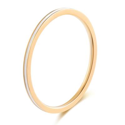 China Best Selling Women's Ring Ladies White Enamel Finger Cute Tiny Ring Fashion TRENDY White Simple Jewelry for sale