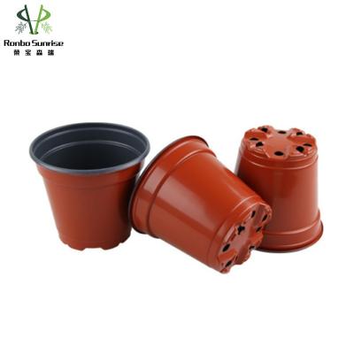 China CLASSIC Greenhouse Wholesale Color Greenhouse Sunrise Ronbo Plastic Nursery Double Outside Flower Pot for sale