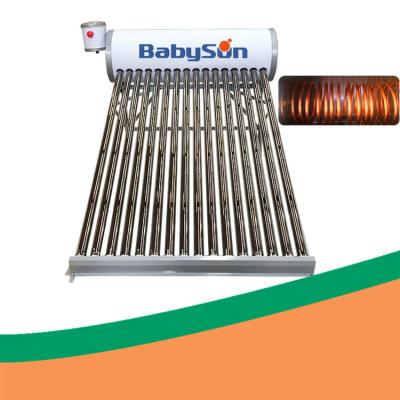 China 300L Copper Pipe Solar Water Heater With 304 Stainless Steel Tank for sale