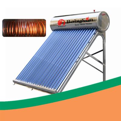 China 304 Stainless Steel Tank Copper Coil Solar Water Heater 200L Non Welding for sale