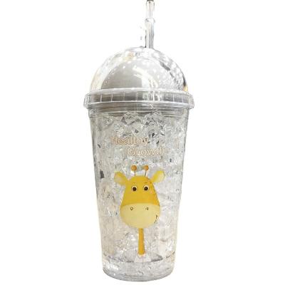 China Sustainable New Type Top Selling Plastic Freezer Cups Color Customization Reusable Freezer Cup for sale