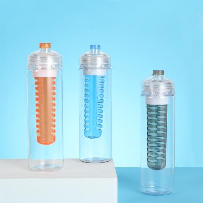 China Viable Custom Double Wall Infuser Bottle Fruit Tea Water Bottle Bpa Free Infuser Water Bottle for sale