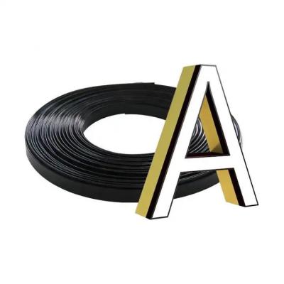 China ABS Engineering Plastic Letter Trim Cap 40m Sign Trim Cap Adhesive for sale