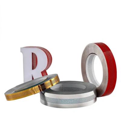 China 0.6mm Thickness Trimless Channel Letter Coil Aluminium Trim Cap Letters for sale