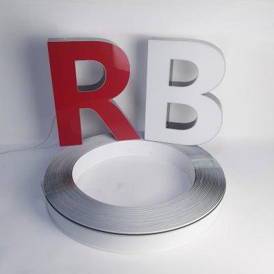 China 4cm-14cm Width Aluminum Channel Letter Trim Letterform Sign Trim Cap for sale