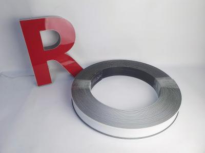 China Aluminum PVC Trimless Letterform 3cm-14cm Aluminium Trim Cap Letters for sale