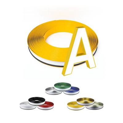 China Geel Aluminium Channel Letter Trim Cap Aluminium Trim Cap Letters Channelume Te koop