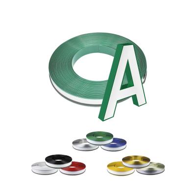 China 0.5mm 0.6mm Channelume Aluminium Trim Cap Voor Channel Letter Groen Te koop