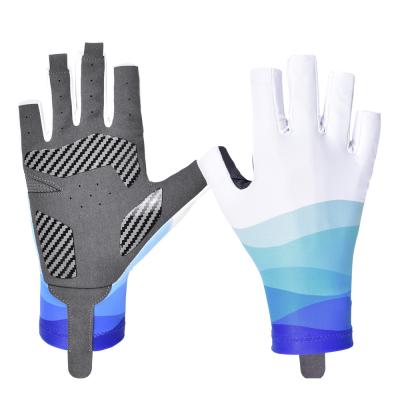 China Breathable Netting Made Half Finger Cycling Gloves Sport Racing Gloves Riding Bike Gloves for sale