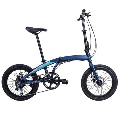 China Aluminum Alloy Manufacture Made Folding Bike Aluminum Alloy Folding Bicycle 20 Inch Disc Brake 7 Dual Speed ​​For Adult Men And Women's Bike for sale