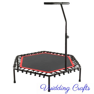 China Public Hexagon Shape Elastic Rope Trampoline With Safety Handle For Fitness for sale