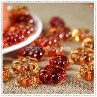 China Crystal / Glass / Acrylic Wedding Scatters Acrylic Pumpkin Confetti For Table Centerpieces for sale