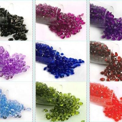 China Europe Acrylic Layout Decoration Diamond Table Scatter Wedding Confetti Gem Vase Filler Diamante Floral for sale