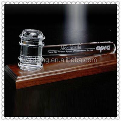 China Remembrance of Hammer Crystal Trophy Awards For President of Europe Judge for sale