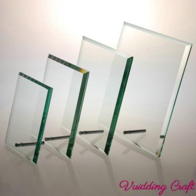 China Europe Customized Glass Hardware Holder Plaque For Present Souvenir Awards for sale