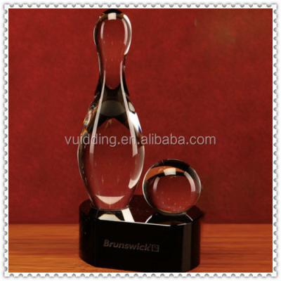 China New Design Crystal Trophy For Sport Gifts Clear Bowling from Europe for sale