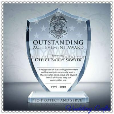 China Europe Witness Shield Optical Engraved Awards For Leadership Achievement for sale