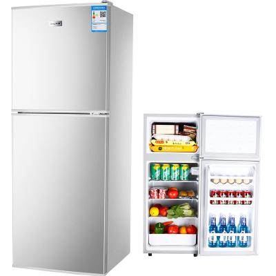 China 2022 COMPRESSOR Mini Refrigerator Home Office Double Door Fridge Portable Small Fridge Home for sale