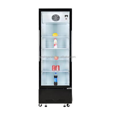 China Single Commercial Glass Display Showcase Beverage Coolers Upright COMPRESSOR Door Fridge Refrigerators For Sale for sale