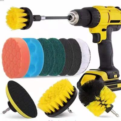 China Heavy Duty Hygiene Cleaning Brush Car Care Scrubbing And Cleaning Brushes Power Drill Attachment for sale