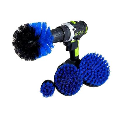 China Electric Outdoor Tile Shower Tub Kit Pla Power Scrubber Bathroom Hygiene Cleaning Brush 3pcs/set Drill Brush Scrubber Cleaning Tools for sale