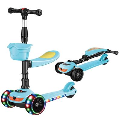 China Kid Child Hummer Wheel Scooter 3 Wheels Folding Foot Scooters LED Shine Balance Bike Height Adjustable Kick Scooter For Kids for sale