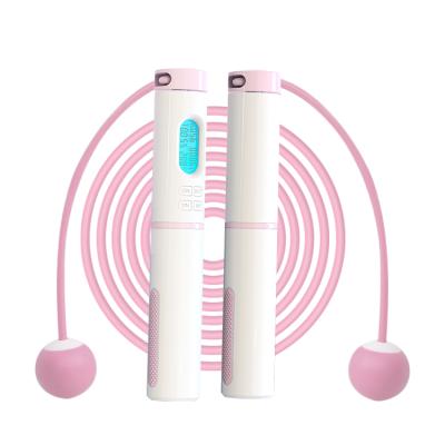 China PU Rope LED Display Digital Weight Calorie Time Setting Heavy Speed ​​Jump Rope Cordless Jump Rope With Counter for sale