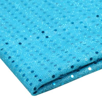 China 100 Polyester Metallic Sequin Stretch Reflective Blue 3mm Sky Fabric Sequin Fabric For Even Bridal Wedding Dress Textile for sale