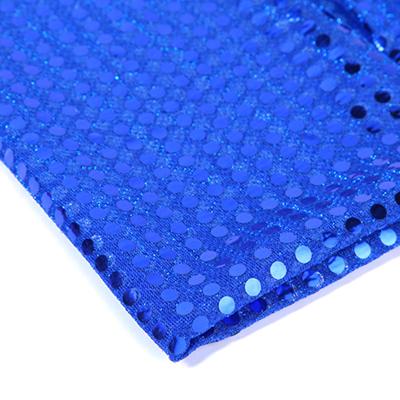 China 6mm Klein Sequin Fabric 40g 100 Polyester Stretch Metallic Blue Luxury Sequin Fabricr Reflective Fabric For Dress Wedding Party Dress for sale