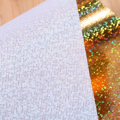 China Polyester 10 Colored Spandex Anti-UV Iridescent Laser 90 Fabric For Apparel Gift Decoration Bags Laser Dresses for sale