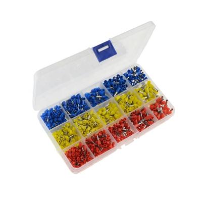 China KUAILI 600Pcs E2508 E4009 E0512 E0508 ​​Automotive Terminal Kit E0510 Insulated Rope End Terminal Assortment for sale