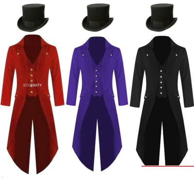 China Mens Steampunk Costume Vintage Tailcoat Jacket Gothic Wizard Ringmaster Coat Ecoparty Full Gear for sale