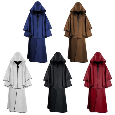 China Polyester Hooded Cloak Velvet Vampire Long Halloween Costume Cape For Men And Women Ecoparty for sale