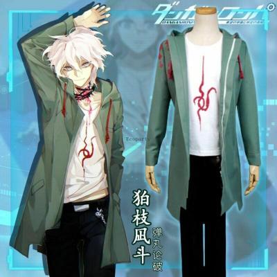 China Dangan Ronpa 2 DanganRonpa Nagito Komaeda Cotton Anime Super Polyester Coat/Jacket Cosplay Costume Halloween For Women Men Carnival Party for sale