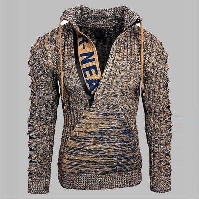 China 2022 New Autumn And Winter Explosion Models Men's Round Neck Sweater Thin High Long Sleeve Winter Anti-wrinkle Knitted Large Size for sale