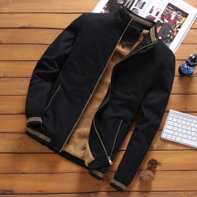 China Breathable Male Autumn Mens Bomber Jackets Casual Outwear Fleece Anorak Thick Warm Mens Jackets Khaki Jacket for sale