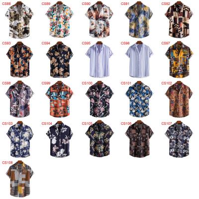 China 2021 Viable Springs New Hawaiian Printing Short Sleeve Shirt And Summer Men's Short Sleeve Shirt for sale