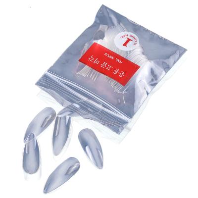 China Almond 500pcs/long Bag Full Cover French Press Nail Tip Coffin Artificial Nail With Design Nail Accessories Tool for sale