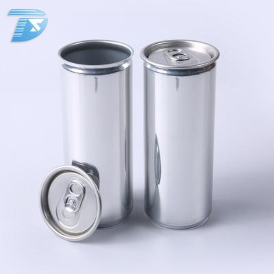 China New Products Easy Open Smooth Aluminum 250ml Easy Open Soda Can With Cap for sale