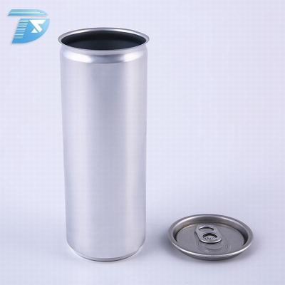 China 250ml Round Easy Open Beverage Packing 2 Pieces Aluminum Cans Tin Slim Soda Can for sale