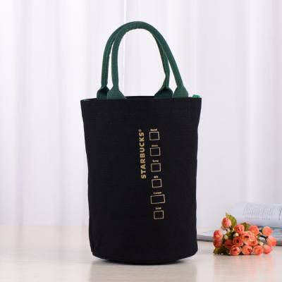 China High Quality Customized Customized Round Bottom Bucket Handled Cotton Eco Friendly Tote Bag Tote Canvas Logo Bucket Bag for sale